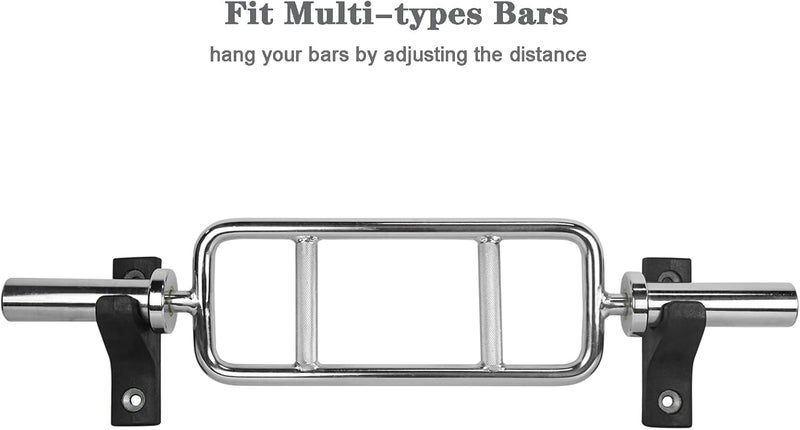 Luwint Wall Mounted Horizontal Barbell Holder, 1 Bar/2 Bars Storage Rack - Image 3